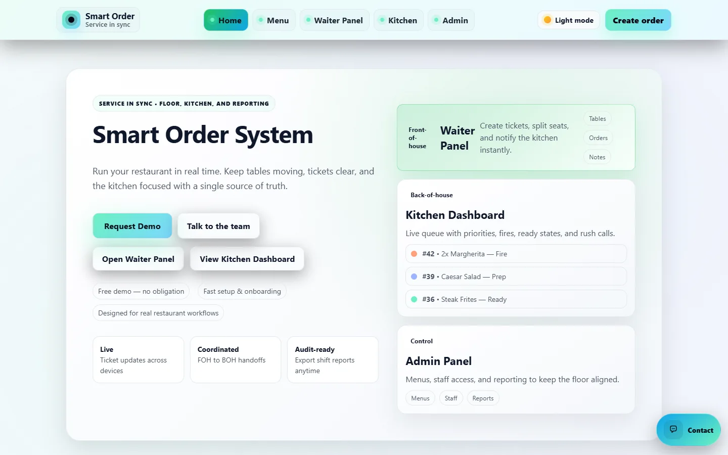 ELYX Smart Order desktop screenshot